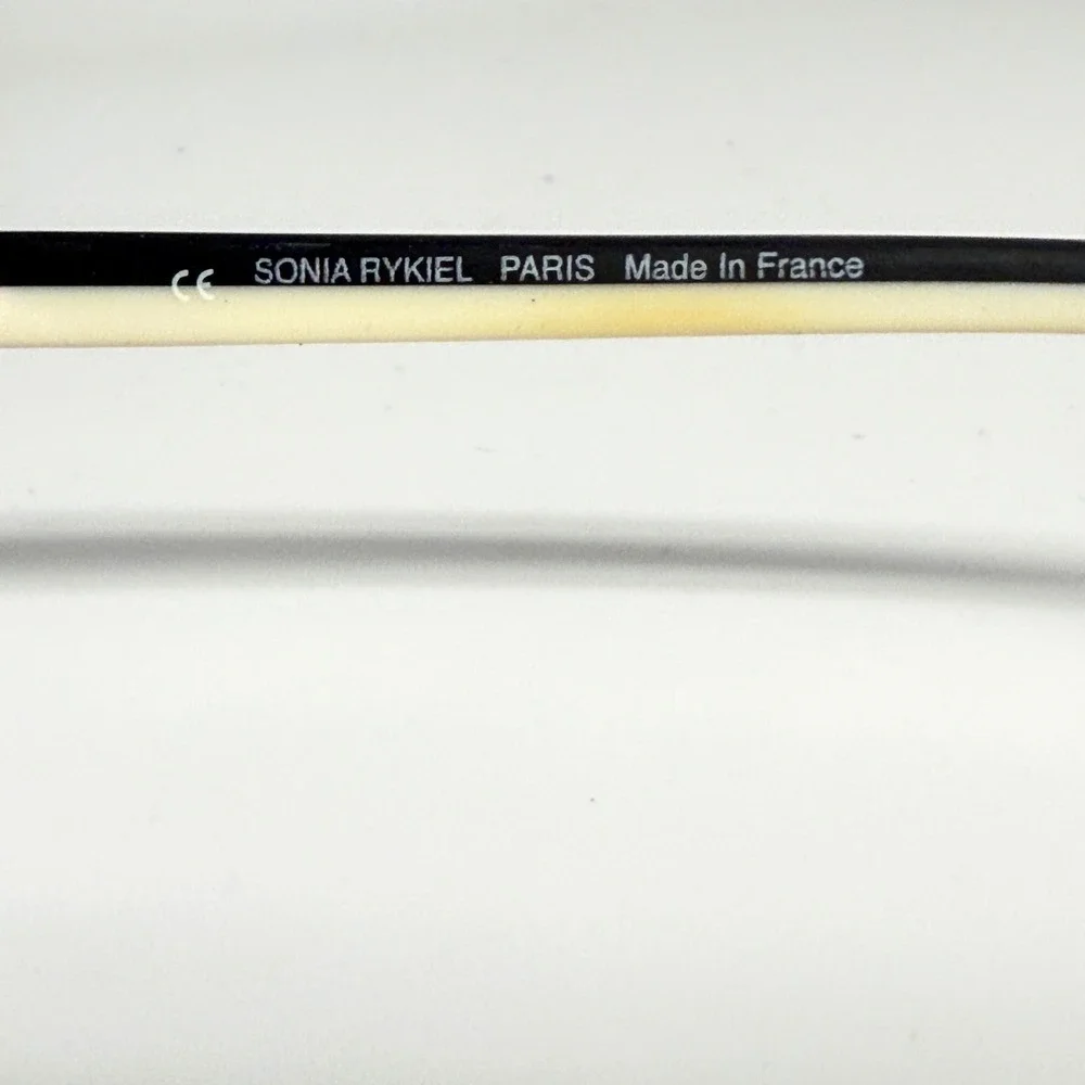 Sonia Rykiel Paris SR7359 Black Cream Eyeglasses Frames 51-18-135 Made in France